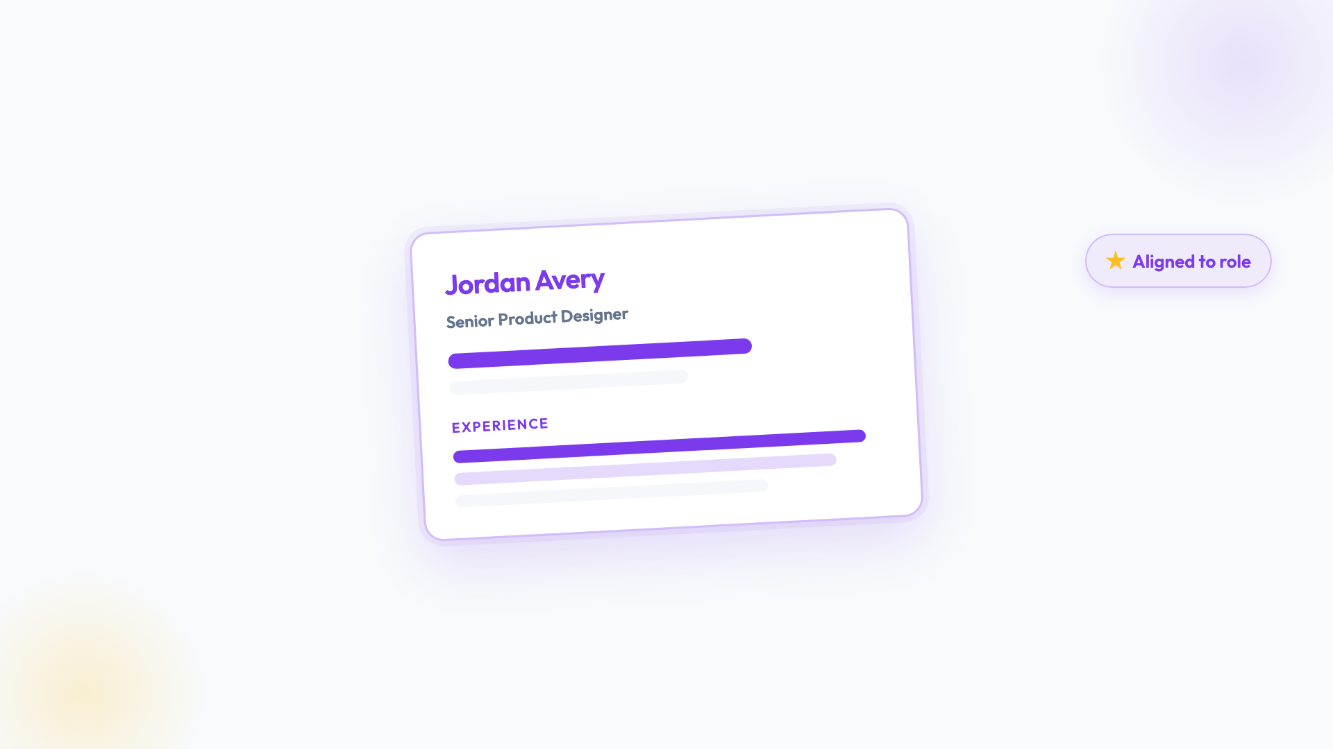 Illustration of a tailored resume export
