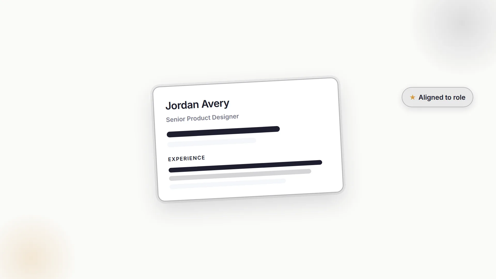 Illustration of a tailored resume export