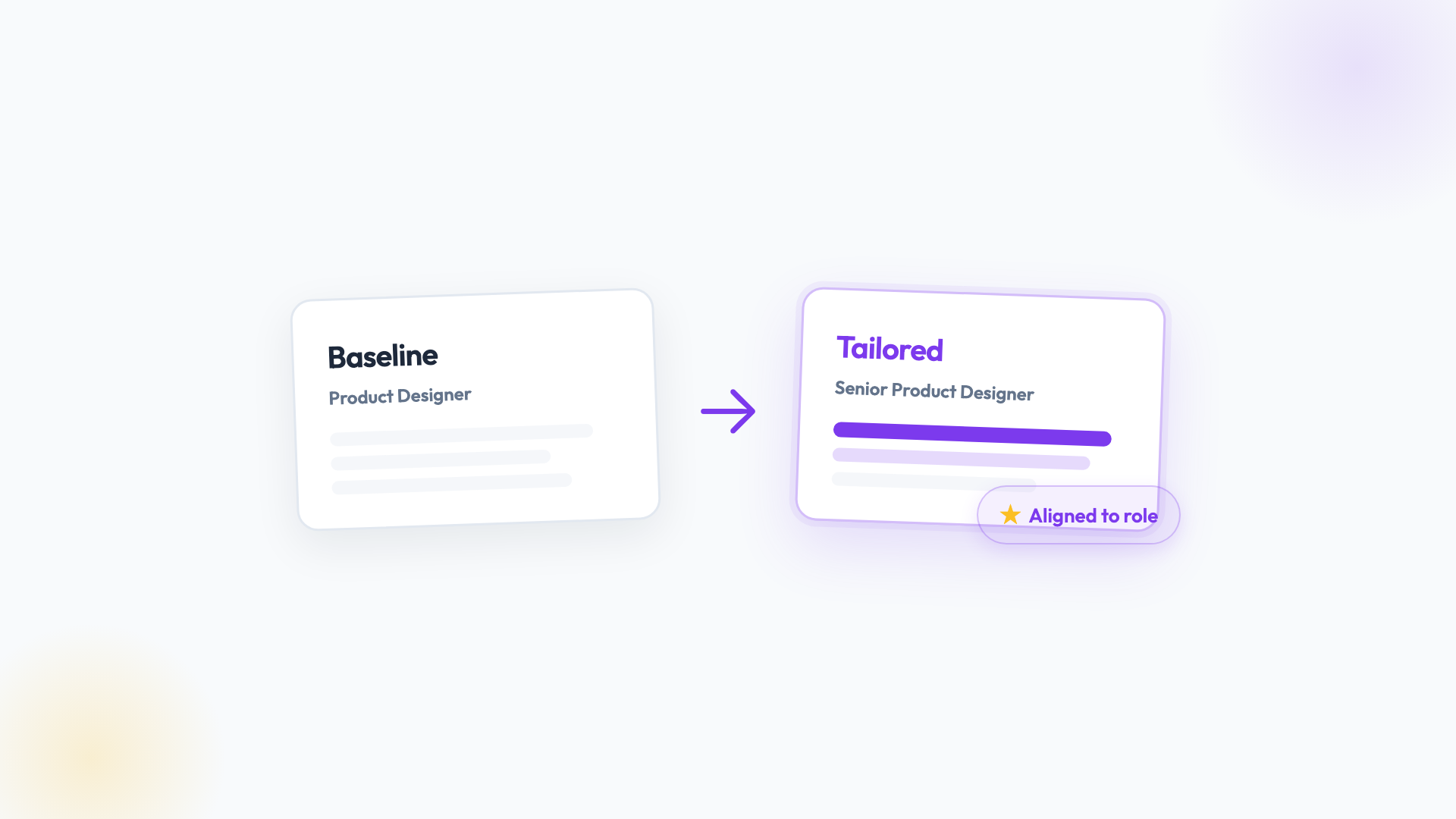 Illustration of resume comparison